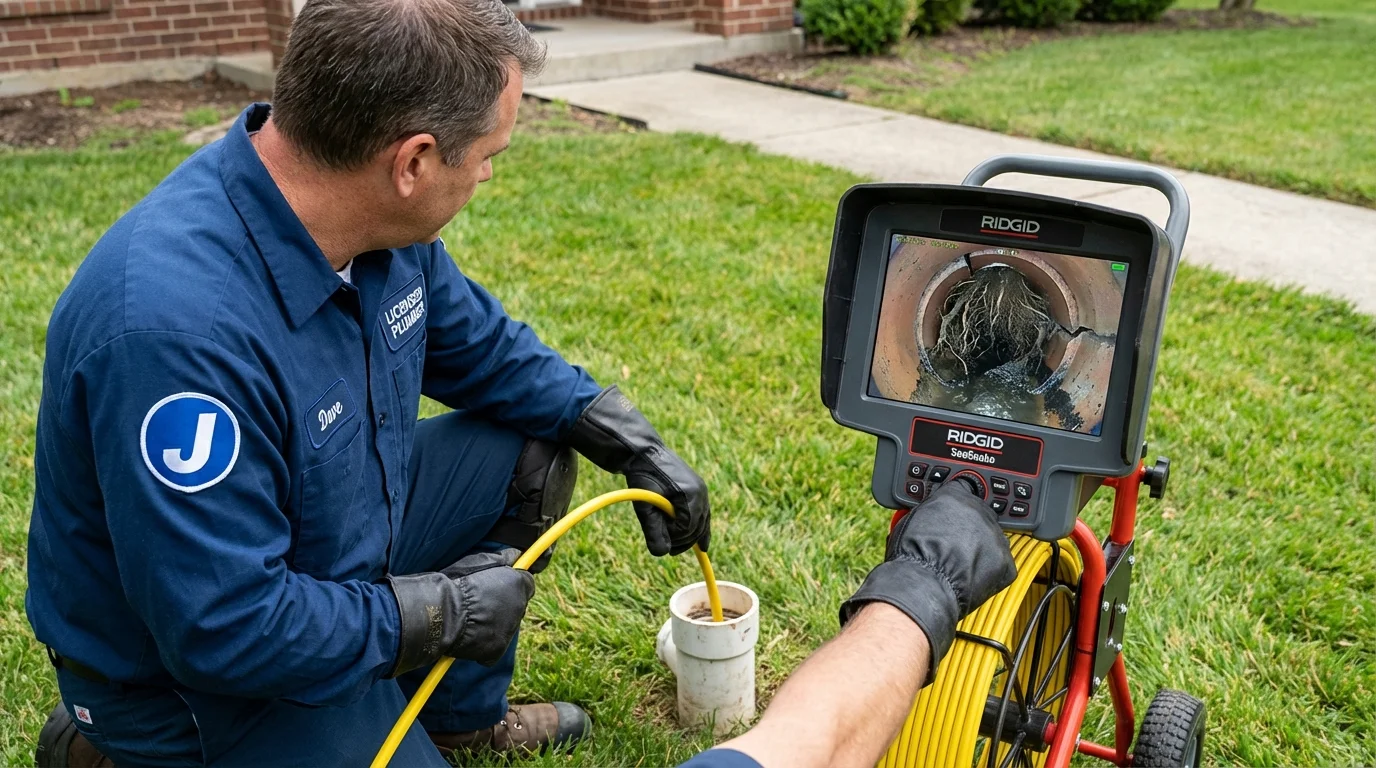 Sewer camera inspection being performed by Johns Plumbing LLC in Mesilla